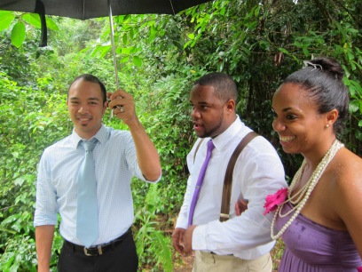 wedding in rain in JA